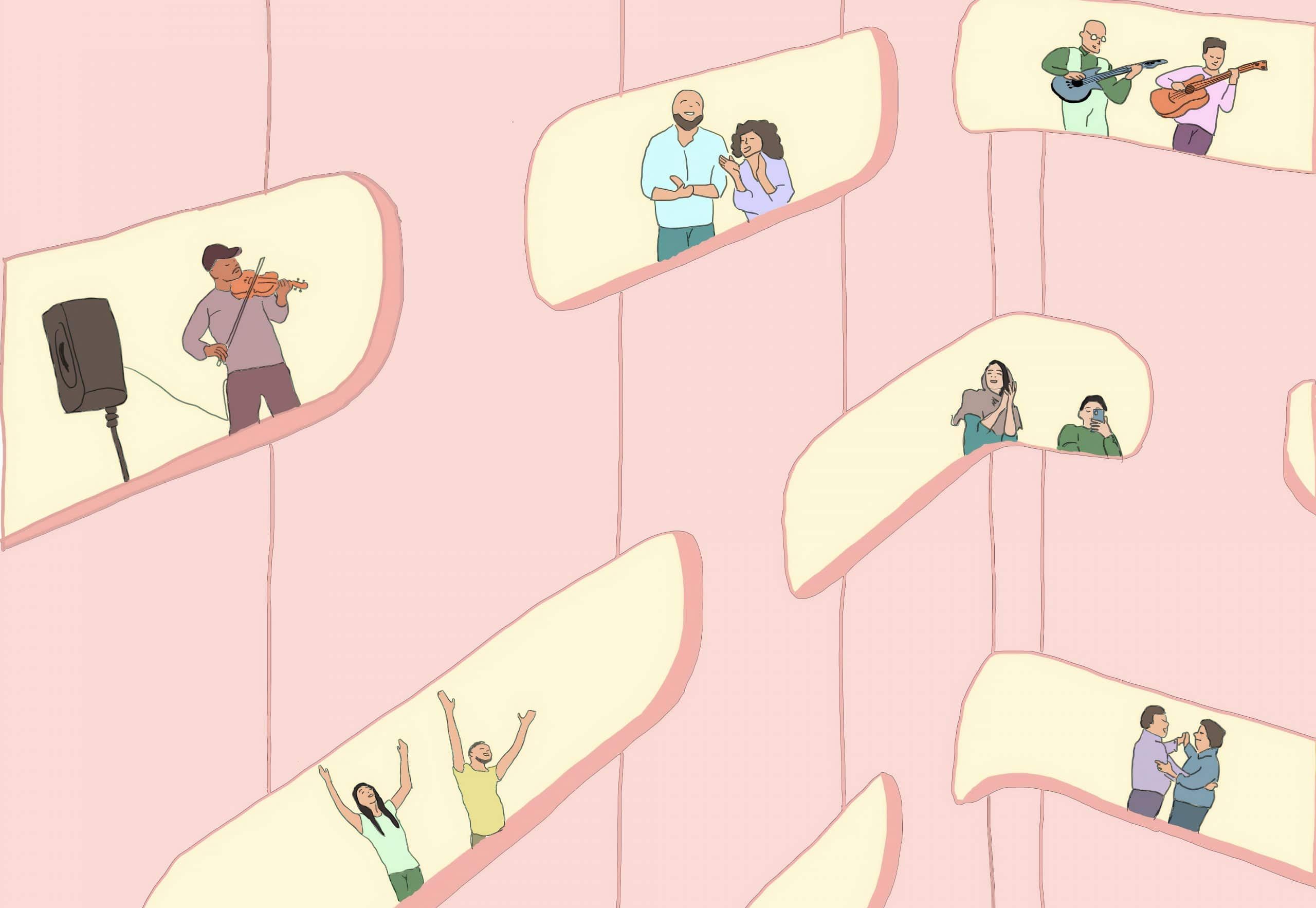 illustration confinement immeuble